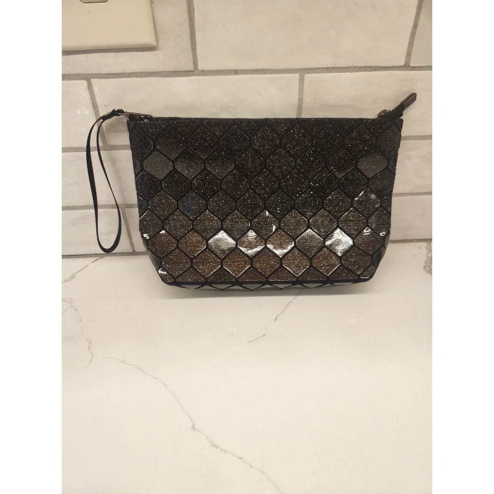 Patrizia Luca Black Glitter Geometric Crossbody Bag NWT Missing The Long Strap